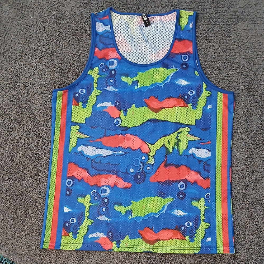 Colorful Abstract Men's Tank Top - Picture 2 of 4